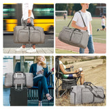Vomgomfom Travel Duffle Bag for Men, 65L 85L 115L Foldable Travel Duffel Bag with Shoes Compartment Overnight Bag for Men Women