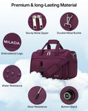 MILADA Underseat Carry On Luggage Bags for Travel Lightweight Foldable Carry On Bags for Airplanes Small Duffle Bag for Men Women TSA Approved Underseat Bag Travel Tote Bags, Purple