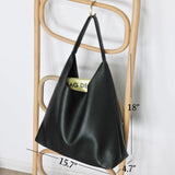 Hobo Bags for Women Soft Vegan Leather Shoulder Handbag Slouchy Tote Purses (Black)