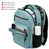 LIBENED School Backpack for Teens Girls and Boys, Lightweight and Sturdy Bookbag for College with USB Charging Port, 15.6 inch Water-Resistant Back pack with Laptop Sleeve, Teal