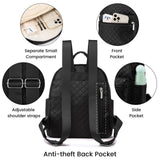 LOVEVOOK Mini Backpack for Women - Light Weight, Waterproof, Fashion - Black
