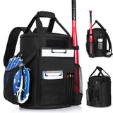 Smasrob Baseball Coaches Bag Fits 6 Gallon Ball Bucket, Baseball Bucket Bag with Backpack and Shoulder Straps, Black