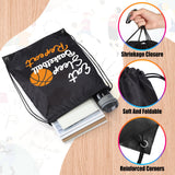 Windyun 16 Pcs Ball Drawstring Backpack Bulk Lightweight Draw String Bags Cinch Bags Drawstring Cinch Sack Tote(Basketball)