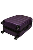 Rockland Melbourne Hardside Expandable Spinner Wheel Luggage, Purple, Checked-Large 28-Inch