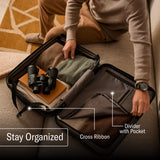 Samsonite Freeform Hardside Carry-On Luggage with Spinner Wheels - Hardshell Suitcase - TSA, Airline-Approved - Expandable Hard Shell, Smooth Rolling Wheels for Lightweight Travel - Light Grey