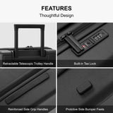 LEVEL8 Elegance Matte Luggage Set, 20 Inch Carry-on Luggage, 28“ Large Suitcase Lightweight Hardside Suitcases with Wheels,Tsa Lock,2-Piece Set(20/28), Black