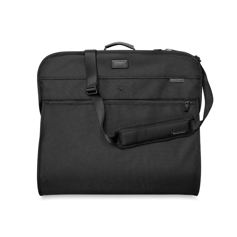 Briggs & Riley Classic Garment Bag for Hanging Clothes - Suit & Dress Travel Bag for Men & Women, Wrinkle Reducing Luggage for Shirts, Tuxedos, & Coats, Smooth Zipper - Baseline Collection, Black