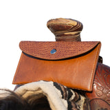 Farm and Posh Compact Horse Saddle Bag – Western Saddle Phone Holder | Lightweight Trail Riding Pouch