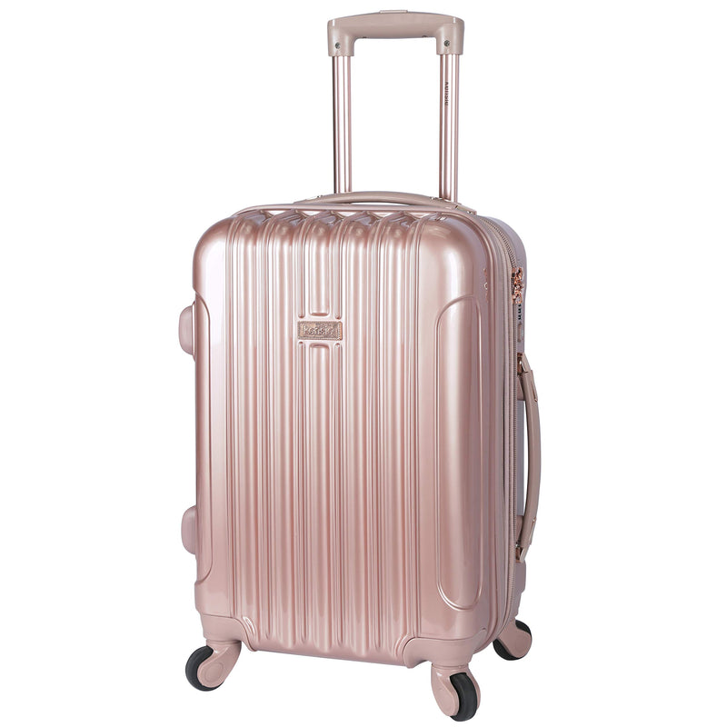 kensie 20" "Alma" Carry-On TSA-Lock Spinner Luggage, Rose Gold