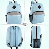 Trail maker Reflective School Backpack for Kids | Colorful Backpack with Adjustable Straps, Side Water Bottle Pockets (Blue)