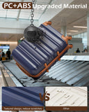 LONG VACATION Luggage Set 6 Piece Luggage ABS hardshell TSA Lock Spinner Wheels Luggage Carry on Suitcase (NAVY, 6 piece set)
