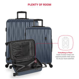 SwissGear 7272 Energie Hardside Expandable Luggage with Spinner Wheels, Navy, 3-Piece Set (19/24/27)