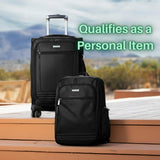 Ricardo Beverly Hills Avalon Travel Laptop Backpack – Carry-On Luggage, Multipurpose Travel Bag for Business & School, 23L (Black)