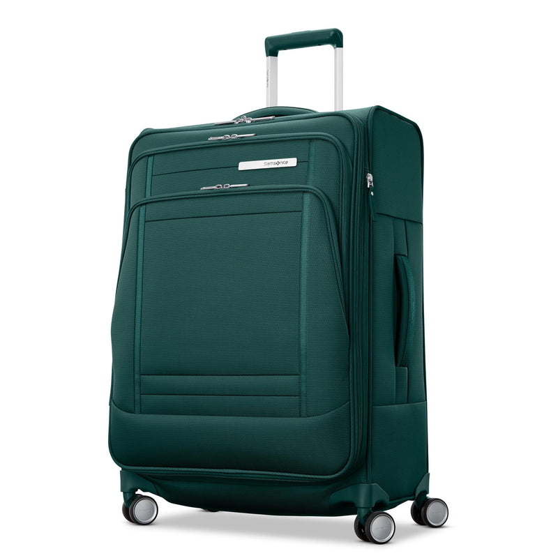 Samsonite UpLIFT Lightweight Medium Checked Softside Luggage with Spinner Wheels - Expandable - Airline-Approved, Polyester Soft Suitcase for Ultra Light Travel - Emerald Green
