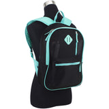 Eastsport Active Semi Transparent Soft Comfortable Mesh Backpack, See Through for Work, Travel, Security, Swimming, Beach, Black/Turquoise