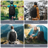 MoKo Hiking Backpack, 40L Large Capacity Camping Backpack with Multiple Pockets, Tear-Resistant Travel Daypack for Men Women, Packable and Lightweight Hiking Daypack for Travel Camping Outdoor, Black