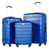 Coolife 3-Piece Lightweight Hardside Spinner Luggage Set with TSA Lock