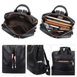 ALTOSY Genuine Leather Backpack Purse for Women Convertible Shoulder Bag Crossbody Bag Elegant Casual Daypacks (S77 Black)