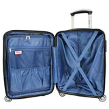World Traveler Dejuno Compact 20" Carry-on Luggage with Laptop Pocket - Silver