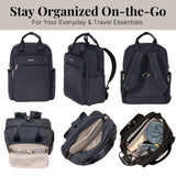 Baggallini Commuter Laptop Backpack - Lightweight 15x11 Travel Backpack w/RFID & Luggage Sleeve