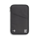 Zero Grid RFID Family Passport Holder for up to 6 Passports, Large Zippered Wallet for Men & Women, Fits Cards, Cash, ID, Sim Card, AirTag; Premium & Compact Travel Document Holder - Shadow Grey