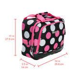 Rockland Fashion Softside Upright Luggage Set,Expandable, Multi/Pink Dot, 2-Piece (14/19)