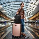 SUIKIHUM Waterproof Laptop Backpack for Men & Women, Flight Approved Anti-Theft Daypack with 15.6-inch Laptop Sleeve (Black)