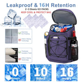 Backpack Coolers Insulated Leak Proof 30 Cans with Reusable Ice Packs, 2 Insulated Compartments Cooler Bags Portable Lightweight Beach Travel Camping Lunch Backpack for Men and Women