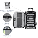 Travelpro Crew Classic Lightweight Softside Expandable Carry on Luggage, 2 Wheel Upright Rollaboard Suitcase, Men and Women, Carry On 22-Inch, Black