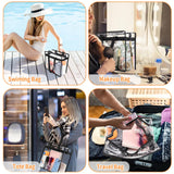 Hoiny Clear Bag for Stadium Events Approved, 12x6x12 Large Transparent Tote Bag with Zipper, Clear Bag Stadium Approved for Gym Concert Sports Festivals School