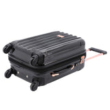 kensie 3 Piece "Alma" Light Metallic Style TSA-Lock Spinner Luggage Set, Midnight Black Option