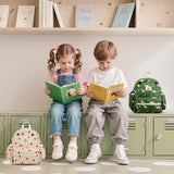 STEAMEDBUN Corduroy Toddler Backpack for Girls 2-4: Kids backpack for Boys Girls - 12 inch Preschool Kindergarten Backpacks - Strawberry