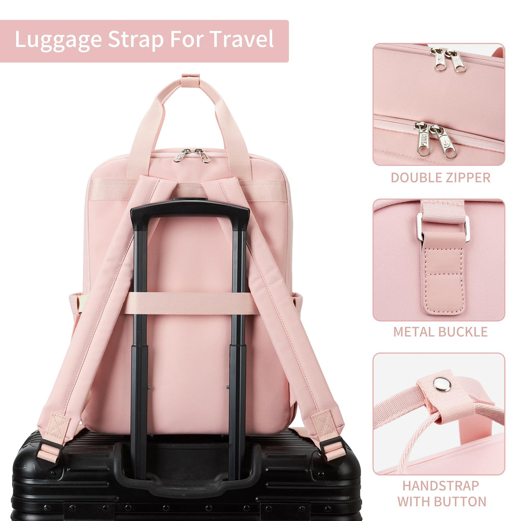 KALIDI 16 Inch Women Laptop Backpack, 15.6 Inches Business Office Work Daypack Rucksack Travel Airplane Gym Bag