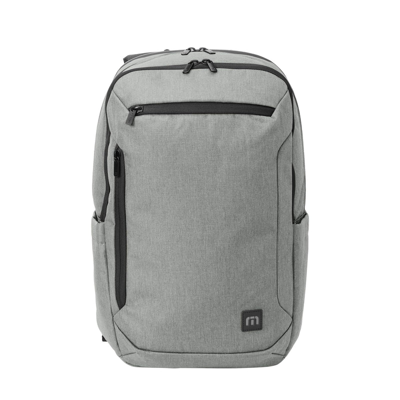 TravisMathew Duration Backpack with Laptop Sleeve, Water-Resistant Bag for Work, Travel & Hiking, Shadow Grey Heather