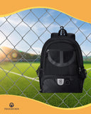 Basketball Bag Backpack for Men Women with Ball & Shoes Compartment 30L Capacity Lightweight Breathable Boys Girls Soccer Ball Bag Backpack Fit Volleyball Football Sports Travel School Gym Black