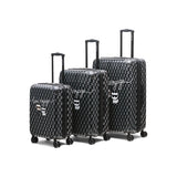 KARL LAGERFELD Paris Unisex Luggage Suitcase,Black/Grey,Medium