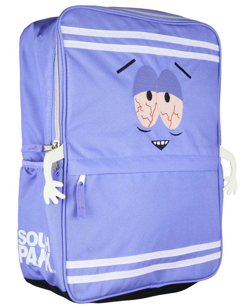 INTIMO South Park Towelie Embroidered Face Design Backpack Tech Sleeve Laptop Travel Book Bag 16"