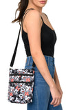 Disney Crossbody Bag Mickey & Minnie Mouse All Over Print Travel Passport (Grey)