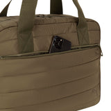 PUMA Isla Carryall, Trendy Weekender with Shoe Pocket, Removable Strap & Quilted Style, Loden Green