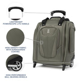 Travelpro Luggage Maxlite 5 Softside Lightweight Rolling Underseat Compact Carry on Upright 2 Wheel Bag, 15-Inch — Slate Green