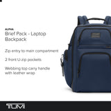 Tumi Unisex Tumi Brief Pack, Navy, One Size