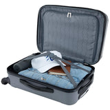 Travelers Club Chicago Hardside Expandable Spinner Luggage, Charcoal, 22" Carry-On