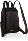 Madden Girl Nylon Flap Backpack, Black