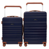 Travelers Club 2PC or 20" Navigate Luggage Set, Navy Blue, 2PC Set