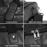 Travel Bag with Shoe Pouch,Weekender Overnight Bag Leather Large Carry On Bag