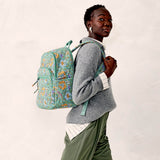 Vera Bradley Women's Premium Cotton Bancroft Backpack, Gemstone Paisley, One Size