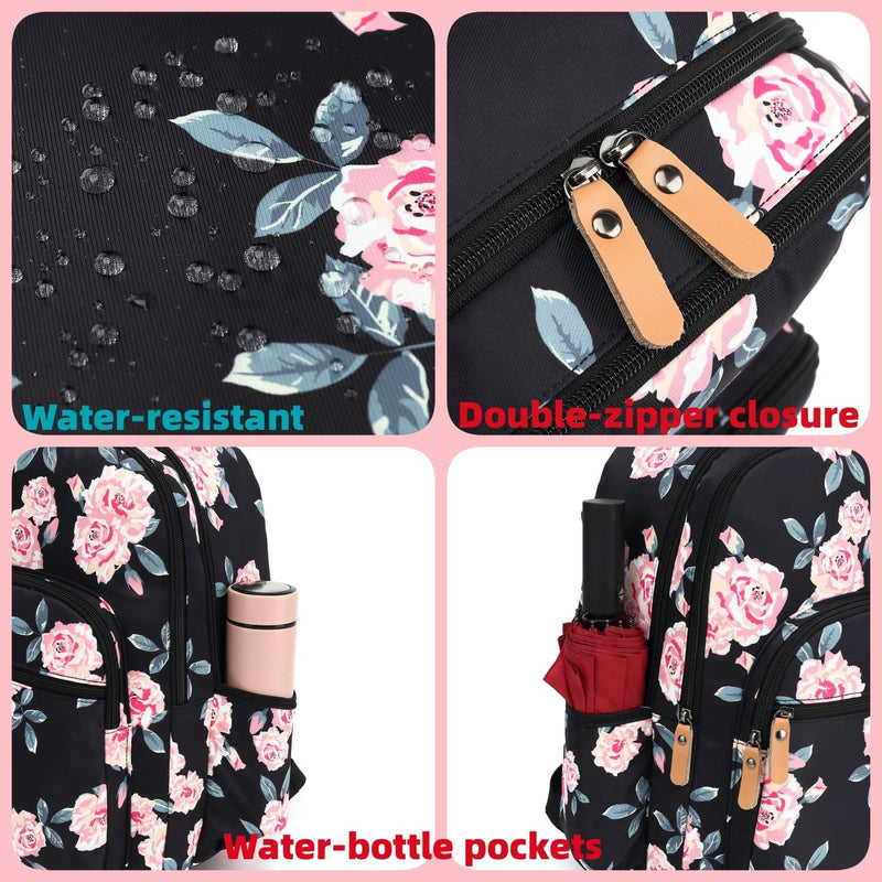 Leaper Cute Cat Printing Laptop Backpack Water-resistant College Backpack Bookbags Travel Bag Casual Bag Satchel Gary