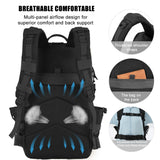 kookoomia 50L Military Tactical Backpack Large Day Backpack for Men Molle Army 3 Days Assault Pack Bug Out Bag Water Resistant and Heavy Duty Hiking Treeking Rucksack - Black
