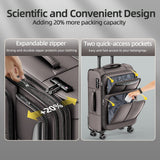 SHOWKOO Luggage Sets 3 Piece Softside Expandable Lightweight Durable Suitcase Sets Double Spinner Wheels TSA Lock Light Coffee (20in/24in/28in)
