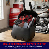 Nomad Universal Motorcycle Saddlebags – Large Quick-Easy Throw Over Bags for Cruiser, Chopper, Touring – Heavy Duty saddle bags, Waterproof, Secure Lock, Durable Storage Side Bags for Bikers